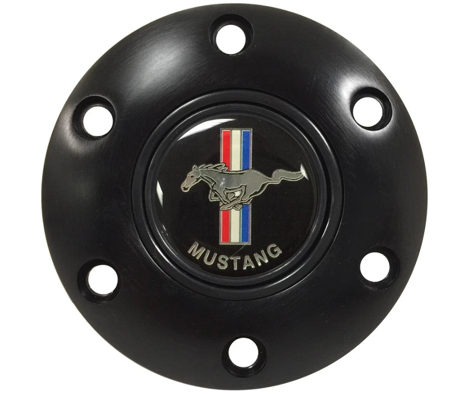 Steering Wheel Horn Button 70mm Black 6 Hole for Ford Mustang (2005–2023)