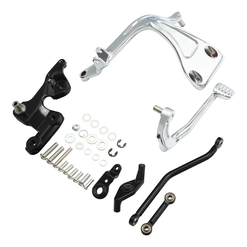Chrome Mid Controls Brake Side Kit for Harley Sport Glide Fat Bob (2018–2025)