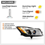 HID/Xenon Headlight for Buick Regal (2012–2013) Right Side w/Blue Ring