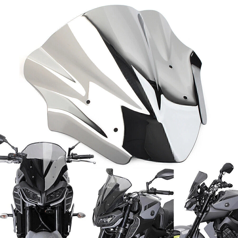 Silver Windshield Deflector for Yamaha MT-09 FZ09 (2017–2020)