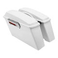 White Saddlebags with Conversion Bracket for Harley Softail Fatboy (1984–2017)