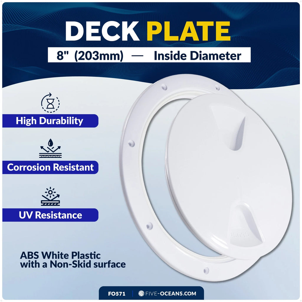 8" Round Inspection Deck Plate Hatch for Marine Applications