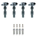 Set of 4 Ignition Coils & NGK Ruthenium Spark Plugs for Mazda 3 6 CX-7 (2004–2012)