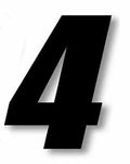 3 Pack Number Plate Decals for One Industries Supercross Racing (7")