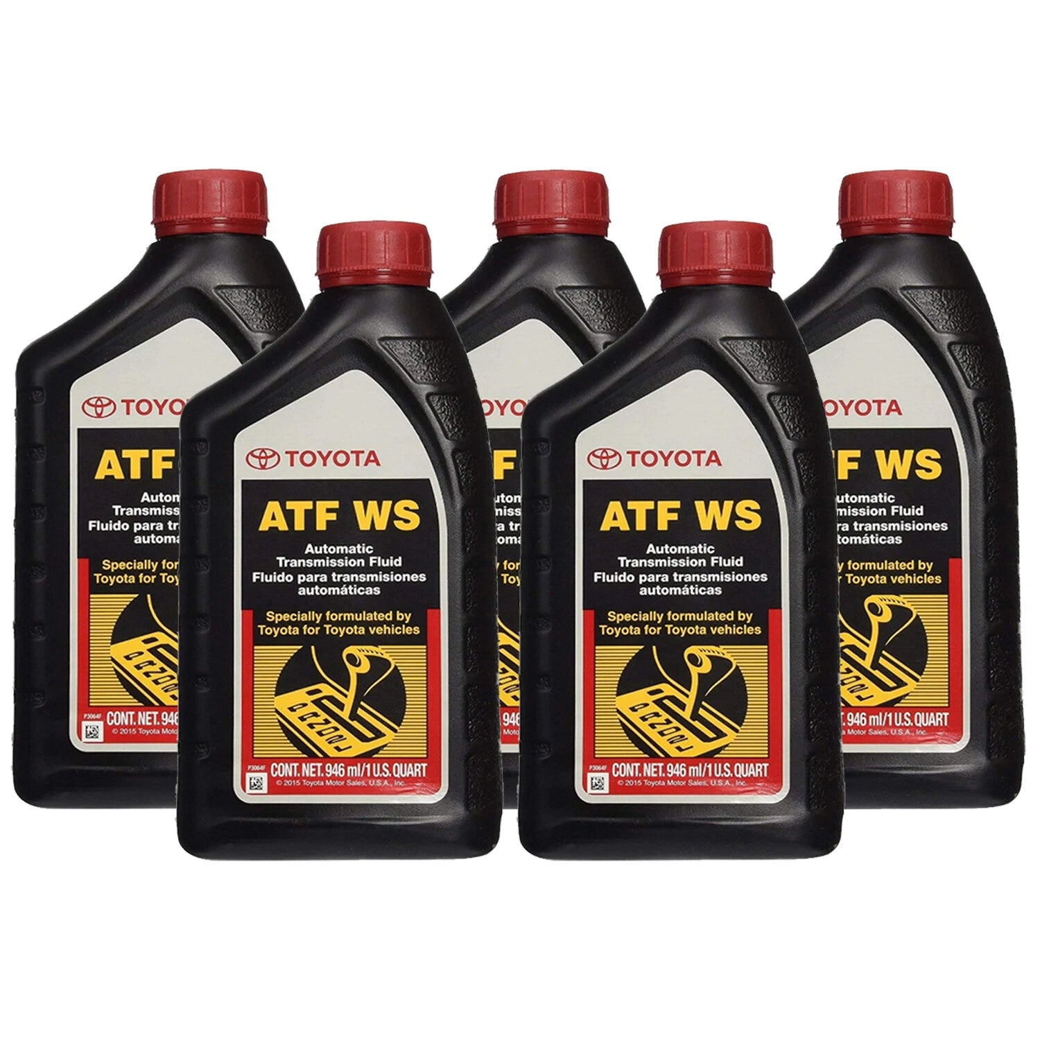 Set of 5 Automatic Transmission Fluid for Toyota Highlander Tundra (2010–2023) 00289ATFWS