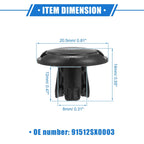 Fender Liner Clips 20 x for Honda - Plastic Black Automotive Clips