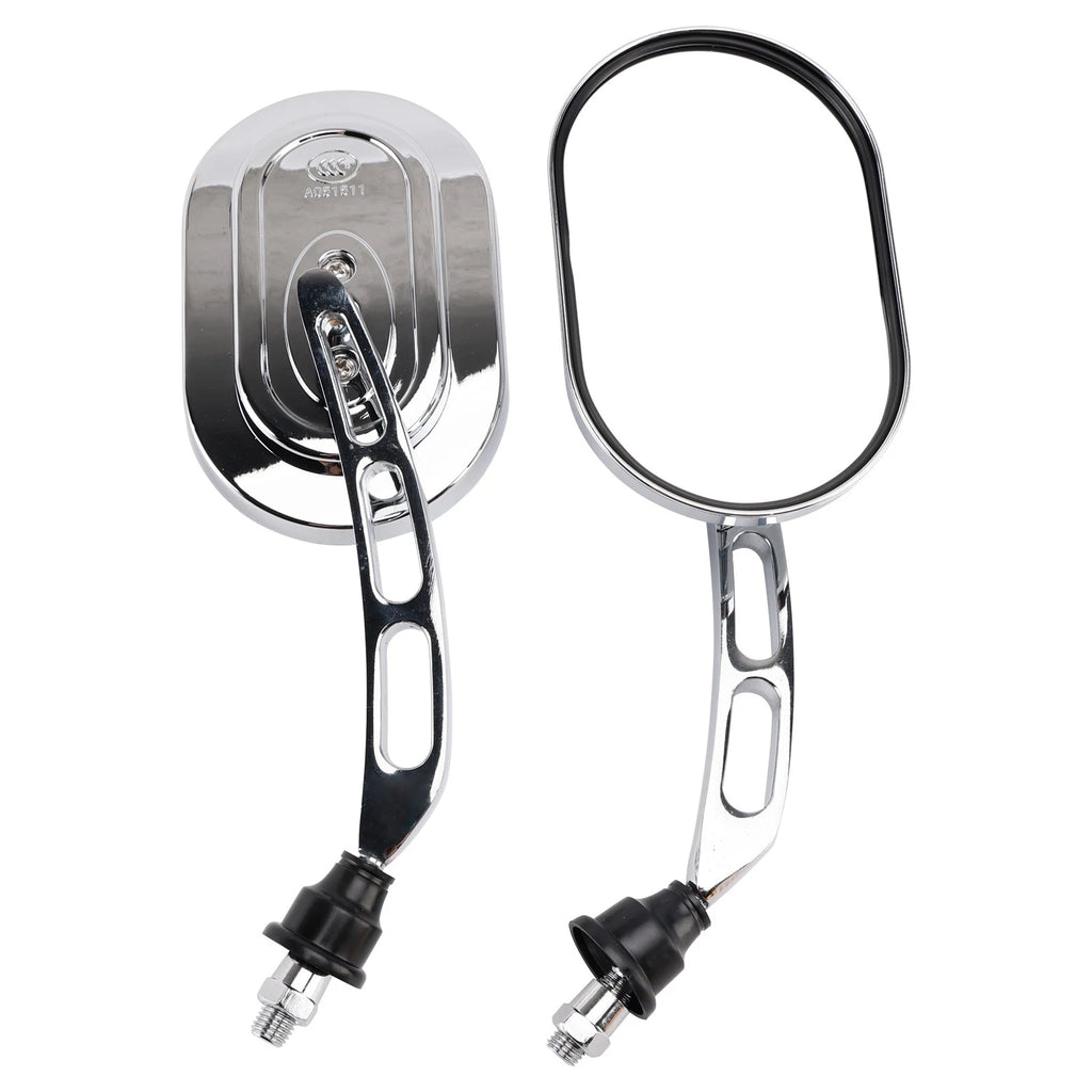 Chrome Rearview Mirrors for M10 Metric Motorbike
