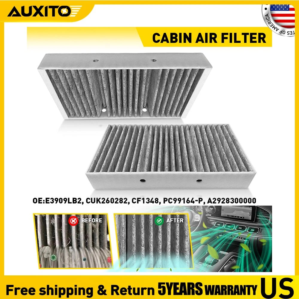 Engine & Activated Carbon Cabin Air Filter for Mercedes-Benz GL450 (2007–2012) ML350 H