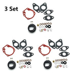 3X Carburetor Kit for Johnson Evinrude 1.5hp 2hp 3hp (18-7043, 382048)