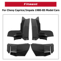 Set of 2 Front & Rear 1/4 Panels Bumper Filler for Chevrolet Caprice/Impala (1980–1985)