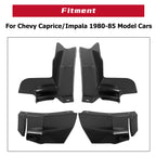 Set of 2 Front & Rear 1/4 Panels Bumper Filler for Chevrolet Caprice/Impala (1980–1985)