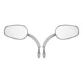 Satin Chrome Large Rear-View Mirrors for Harley Touring Street Glide Softail