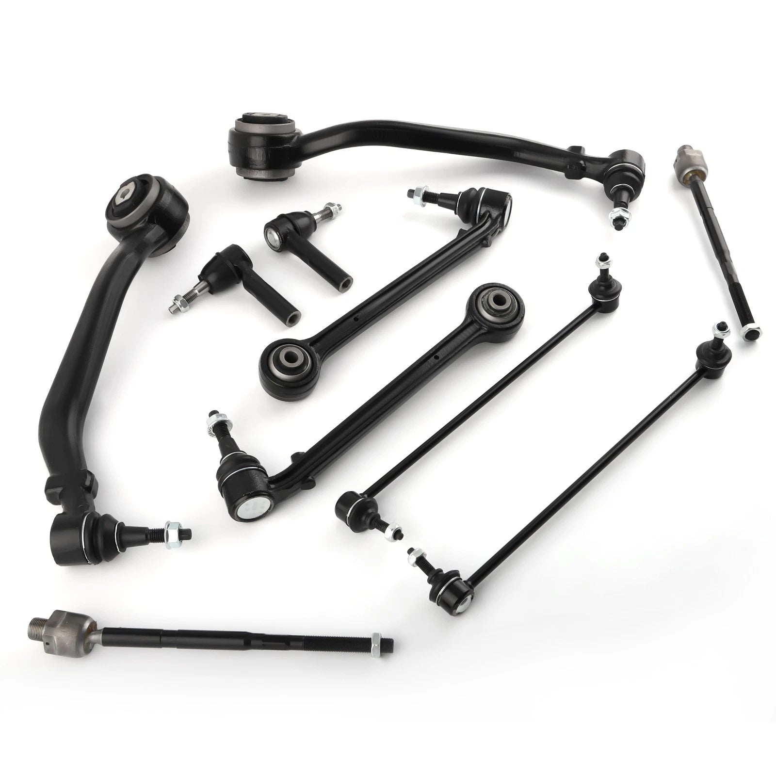 Set of 10 Front Lower Control Arms & Tie Rods for Chevy Camaro (2010–2015)