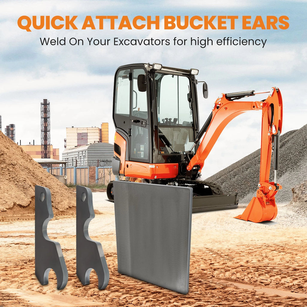 Quick Attach Bucket Ears for Kubota KX040 KX71 KX91 KX121 KX033 U35 (2010–2023)
