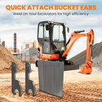 Quick Attach Bucket Ears for Kubota KX040 KX71 KX91 KX121 KX033 U35 (2010–2023)