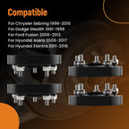 1" Aluminum Wheel Spacers for Mitsubishi 3000GT/Eclipse (1990–1999) 5x114.3mm M12x1.5