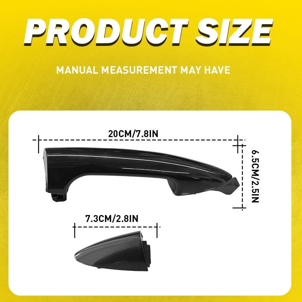 Outer Exterior Door Handle for Hyundai Accent (2012–2017) - Driver Side, Rear