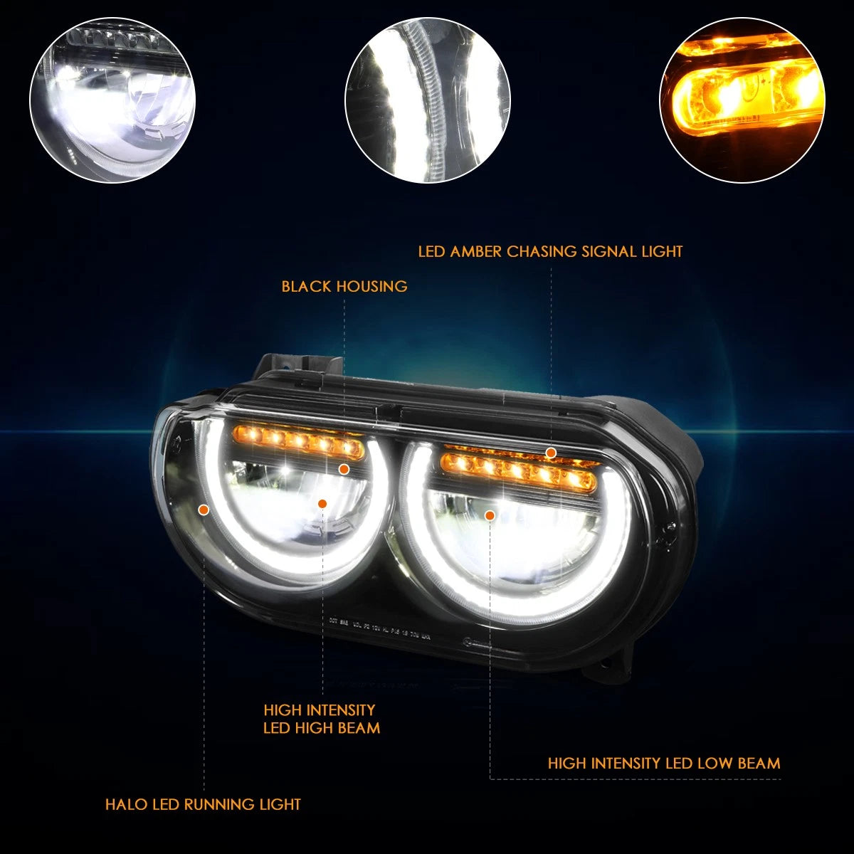 Clear Lens Fog Lights for Honda Accord 2Dr (2013–2015)