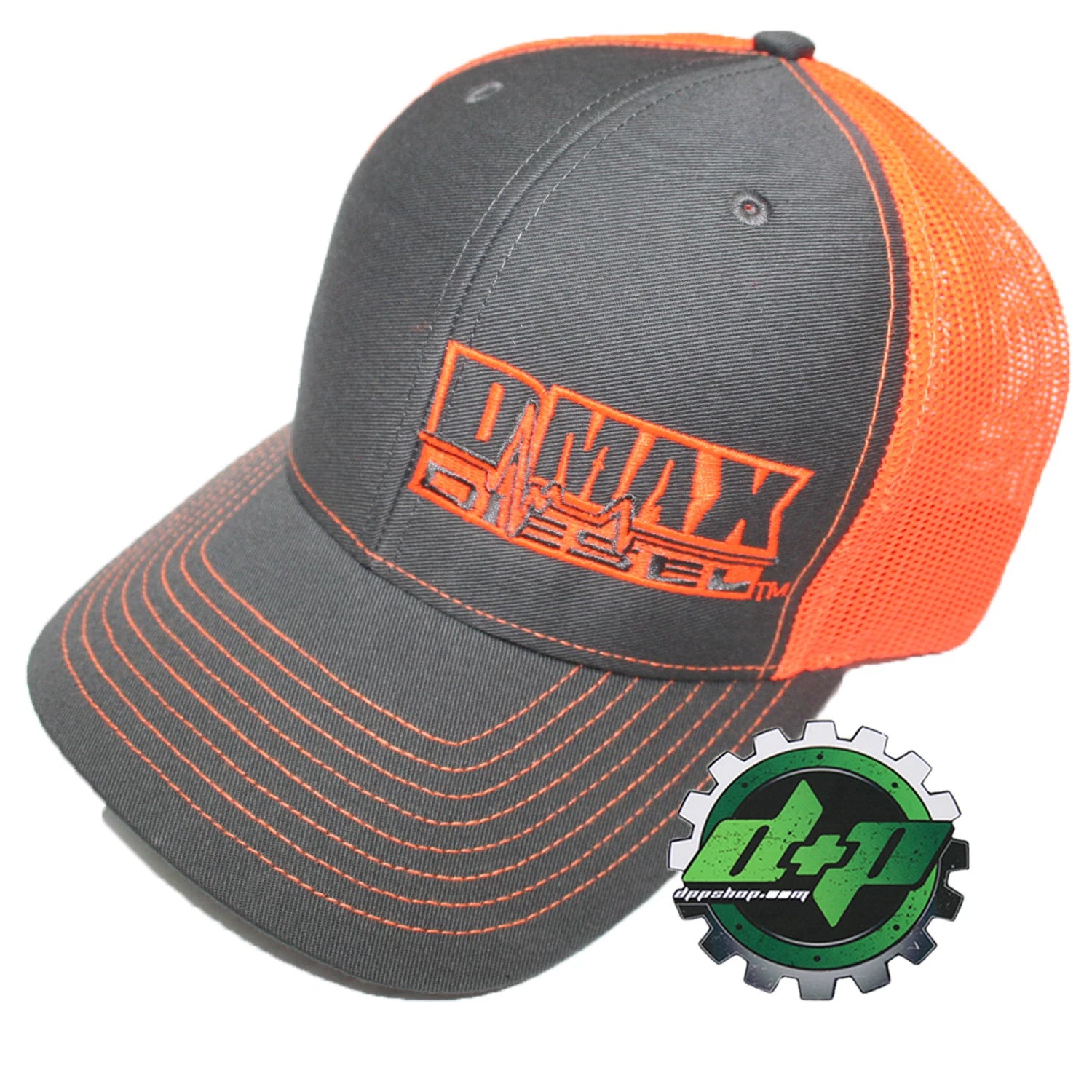 Duramax Diesel Trucker Hat Neon Orange Snapback Mesh