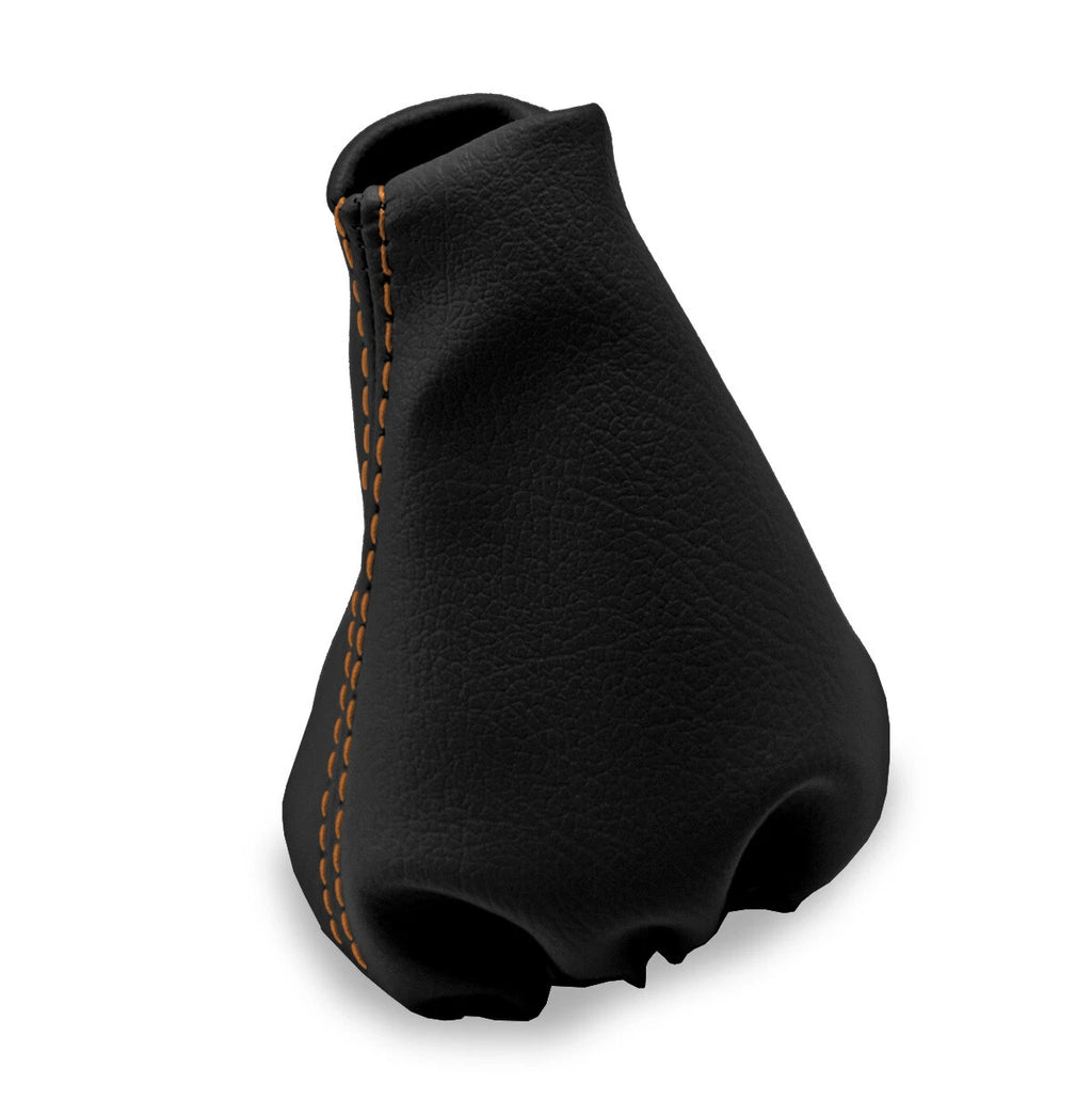 Leather Manual Shift Boot Cover for BMW E21 E12 (1975–1984) Black Orange Stitch