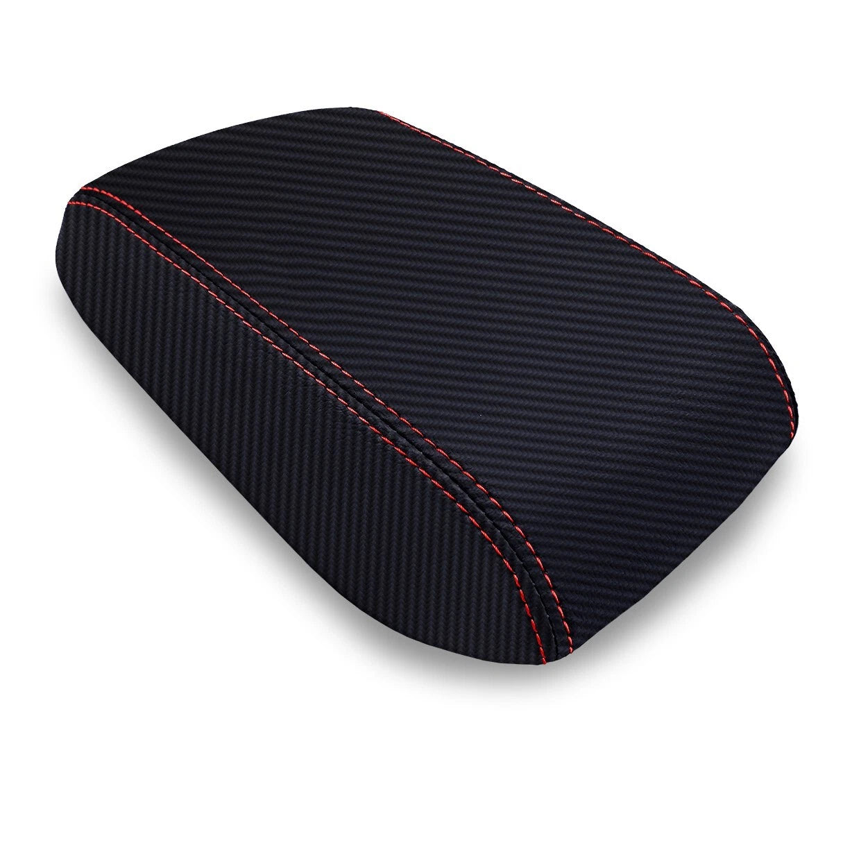 Console Lid Armrest Cover for Subaru Forester (2009–2018) Red Stitch