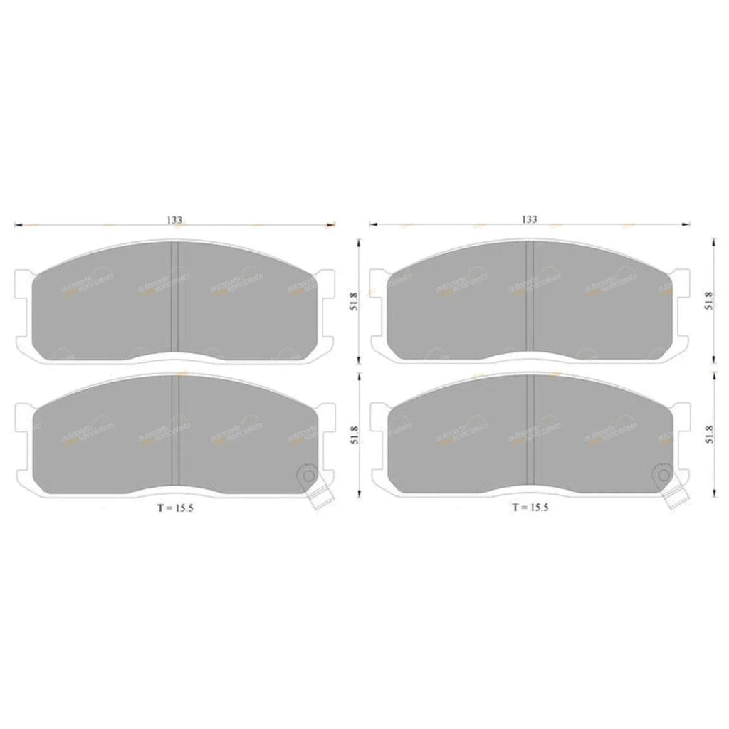 Disc Brake Pad Set 2.0L for Ford Econovan (1985-1999)