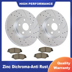 Front Slotted Brake Rotors and Pads Kit for Toyota Corolla Matrix (2003–2008)
