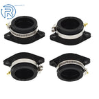 Set of 4 Carburetor Intake Manifold Rubber Boots for Kawasaki Z1 KZ900 KZ1000 (1973–1980)