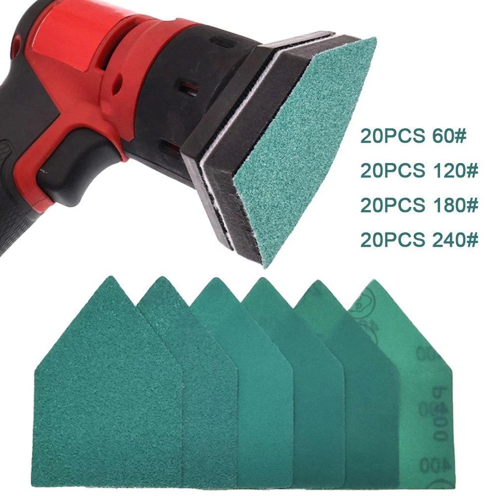 Set of 80 Sandpaper Sheets 65x92 mm 60 120 180 240 Grit for Sanders