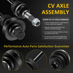 2X Rear CV Axle Shaft Assembly for Yamaha Rhino 700 (2008–2013)