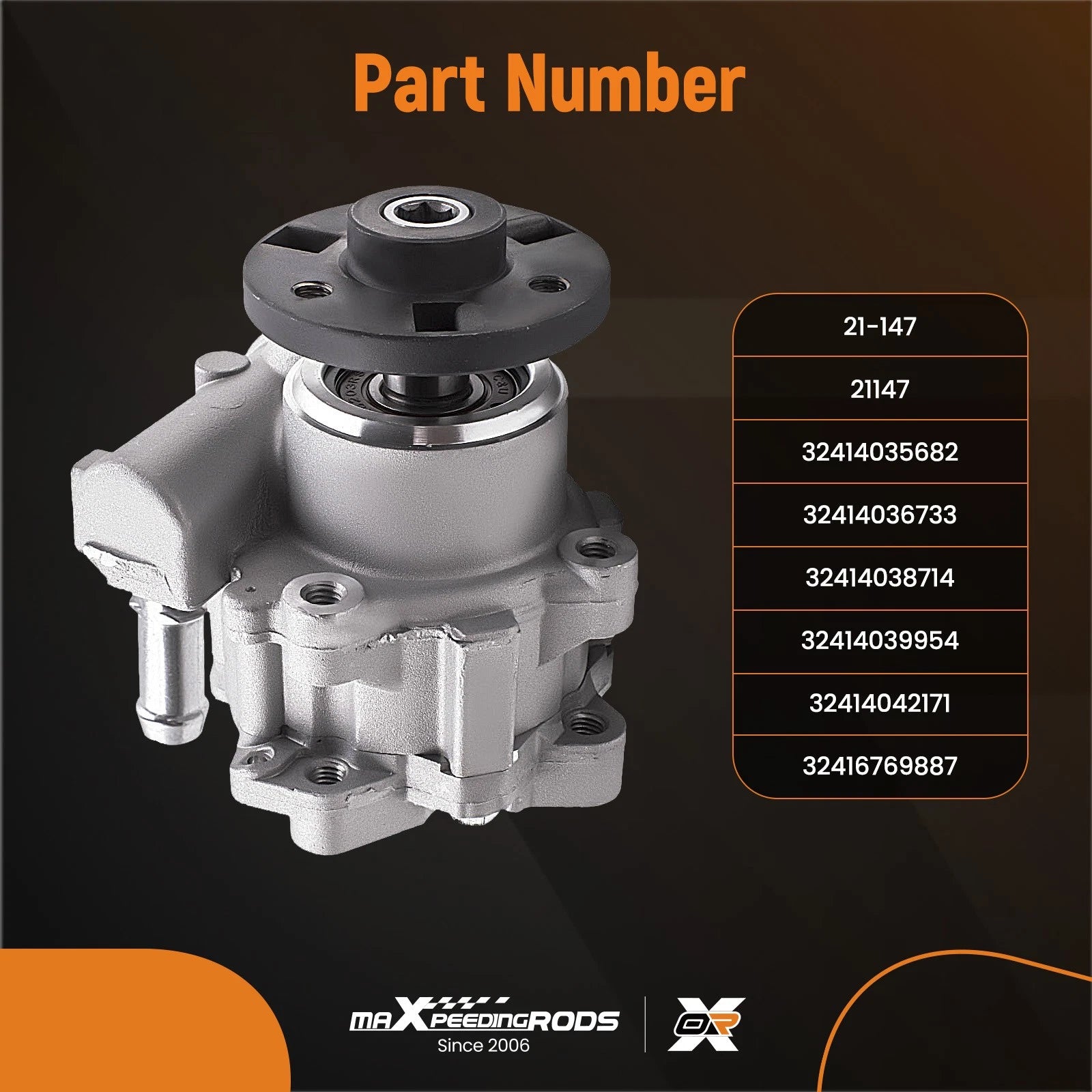 Power Steering Pump for BMW 128i 323i 325i 328i 330i (2006–2013) 21-147