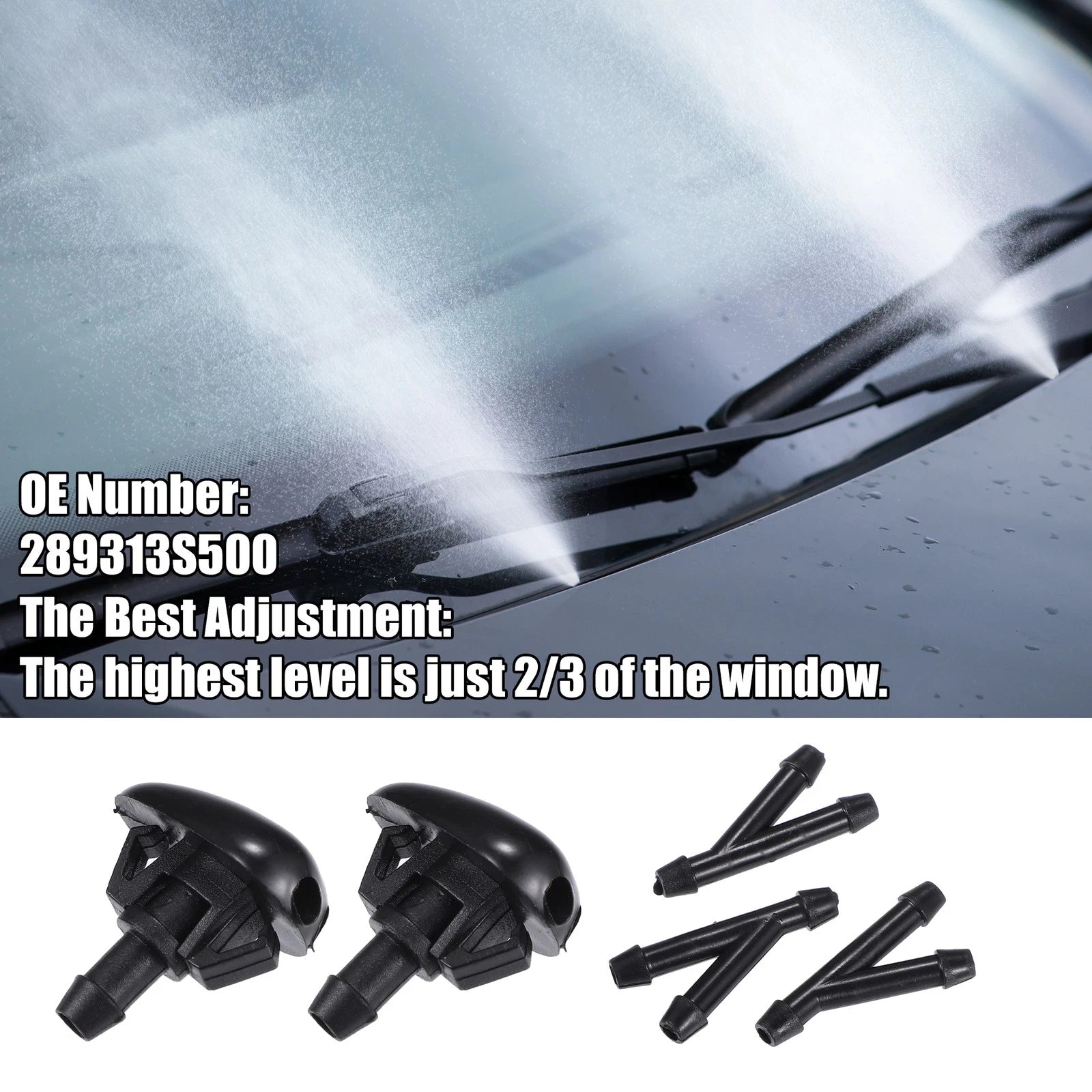 Set of 2 Windshield Washer Nozzles for Nissan Frontier (2005–2023) No.289313S500