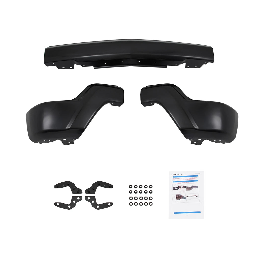 Black Steel Front Bumper Face Bar for Chevy Silverado 1500 (2022–2023)