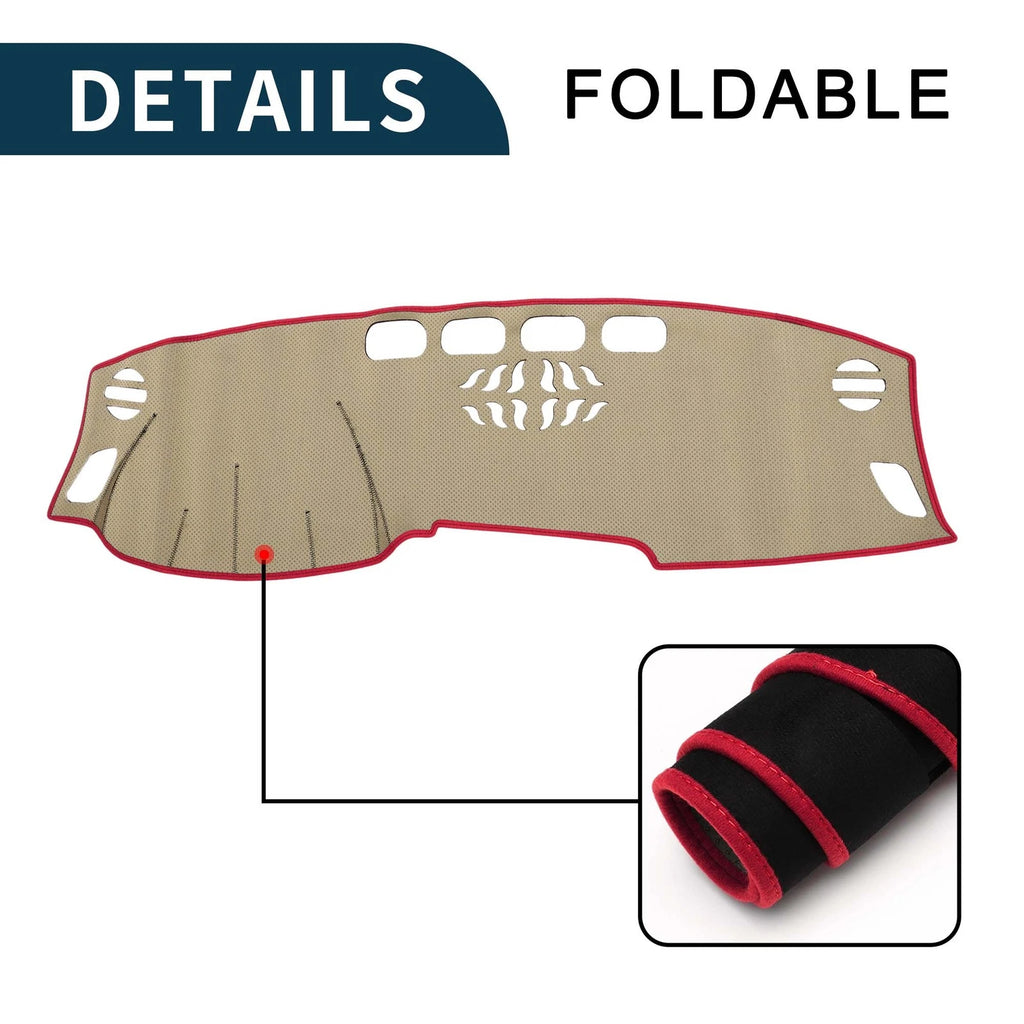 Dashboard Cover Mat for Audi A4 (2017–2020) Sun Protector Pad Black Red