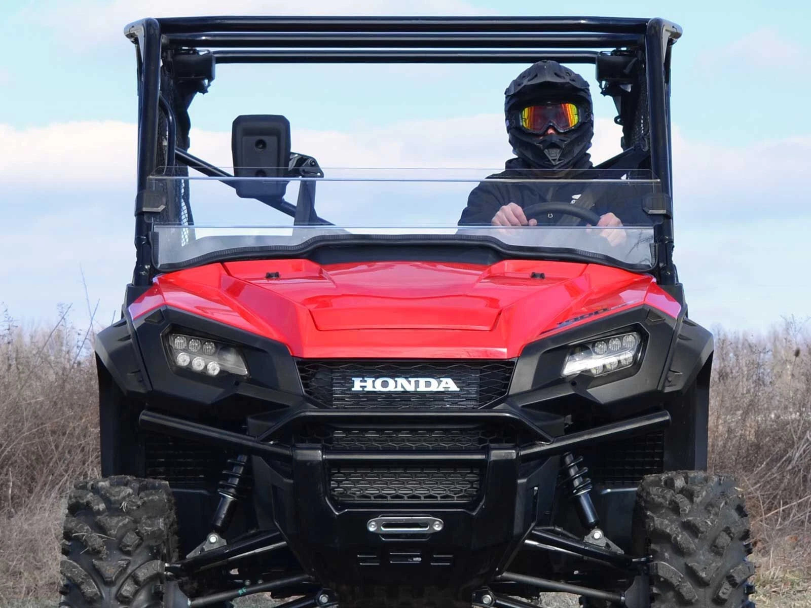 Clear Scratch Resistant Half Windshield for Honda Pioneer 1000 (2016–2023)