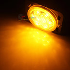 2X Clear LED Amber Side Marker Turn Signal Lights for Jeep Wrangler JK