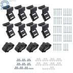 Set of 8 E Track Cargo Straps & 4 Wheel Chocks for E Track System