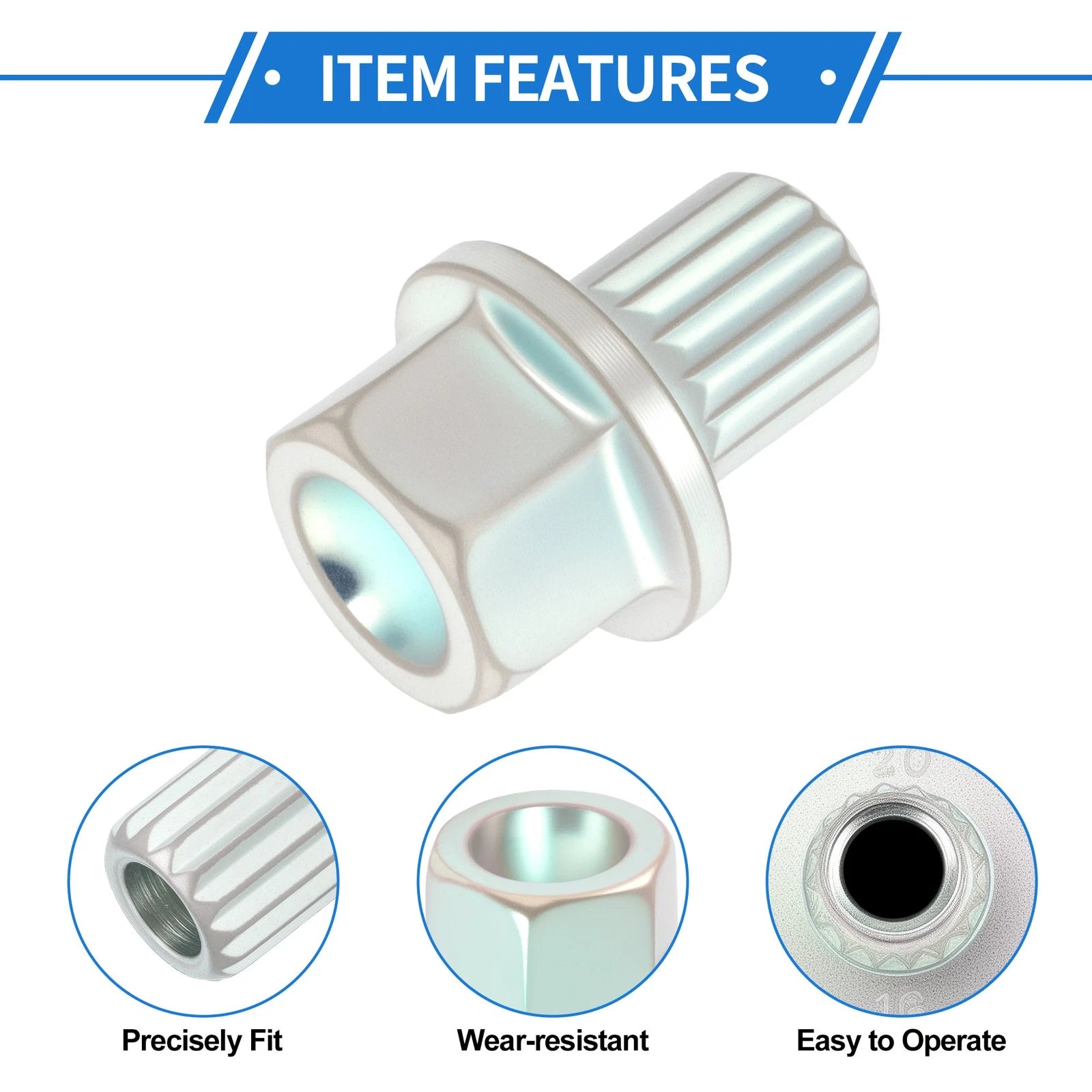 32/16PT Wheel Lock Lug Nut for BMW (Anti Theft Removal Key Socket)