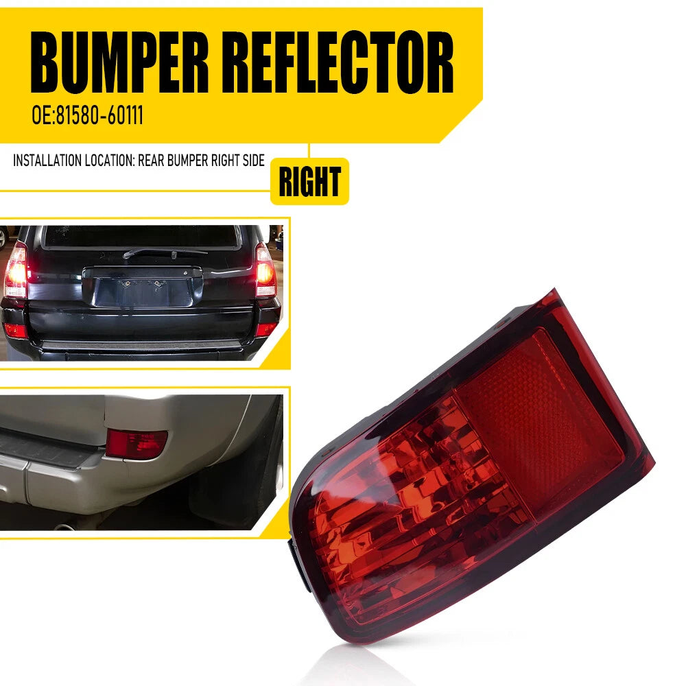 Rear Bumper Reflector Light for Toyota 4Runner (2003–2005) Right Side