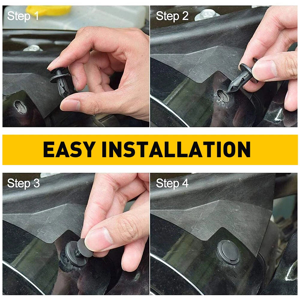 Set of 190 Car Clips for Fender Push Pin Fastener (Universal)