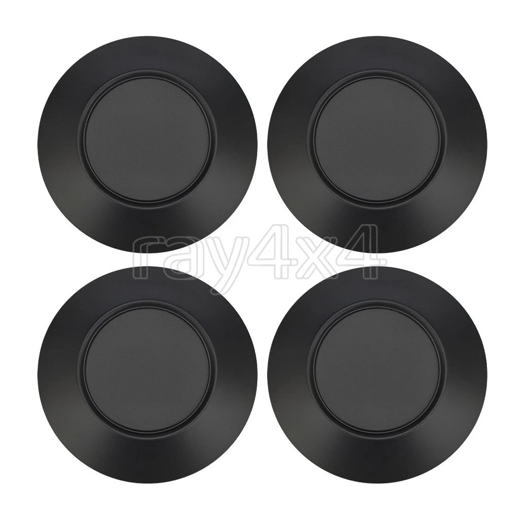 Set of 4 Black Center Hub Wheel Caps for Polaris RZR Turbo XP S/S (2018–2021)