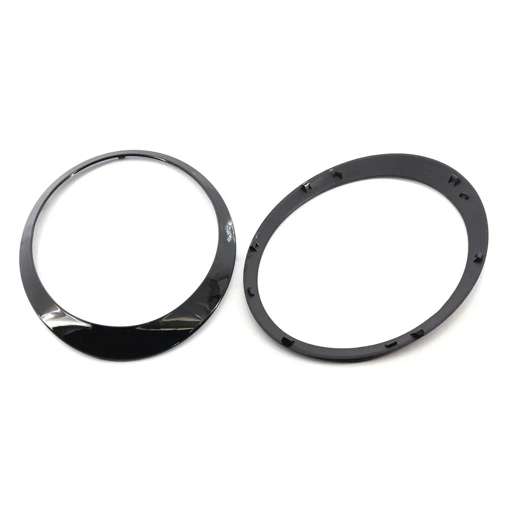 Glossy Black Headlight Trim Rings for Mini Cooper R55 R56 R57 R58 R59 (2007-2015)