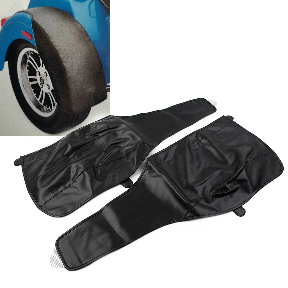 2 Pcs Black PU Leather Rear Trike Fender Bra for Harley Tri Glide (2014–2023)