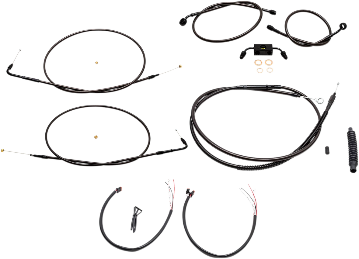 LA Choppers Complete Braided Cable Kit for Harley Davidson (2015–2017)