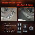 Master Power Window & Mirror Switch for Chevy GMC C/K 1500-3500 Yukon (1995–2000)