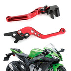 Aluminum Brake Clutch Levers for Kawasaki Ninja 250 300 (2013–2019) Red T9