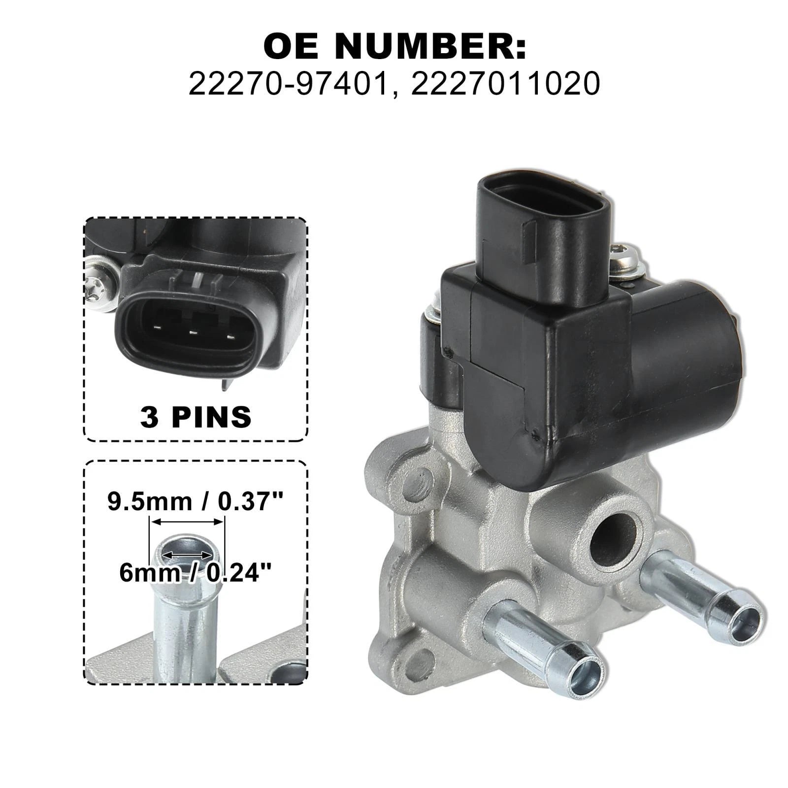 Idle Air Control Valve IAC 22270-97401 for Toyota Tercel Paseo (1998–1999)