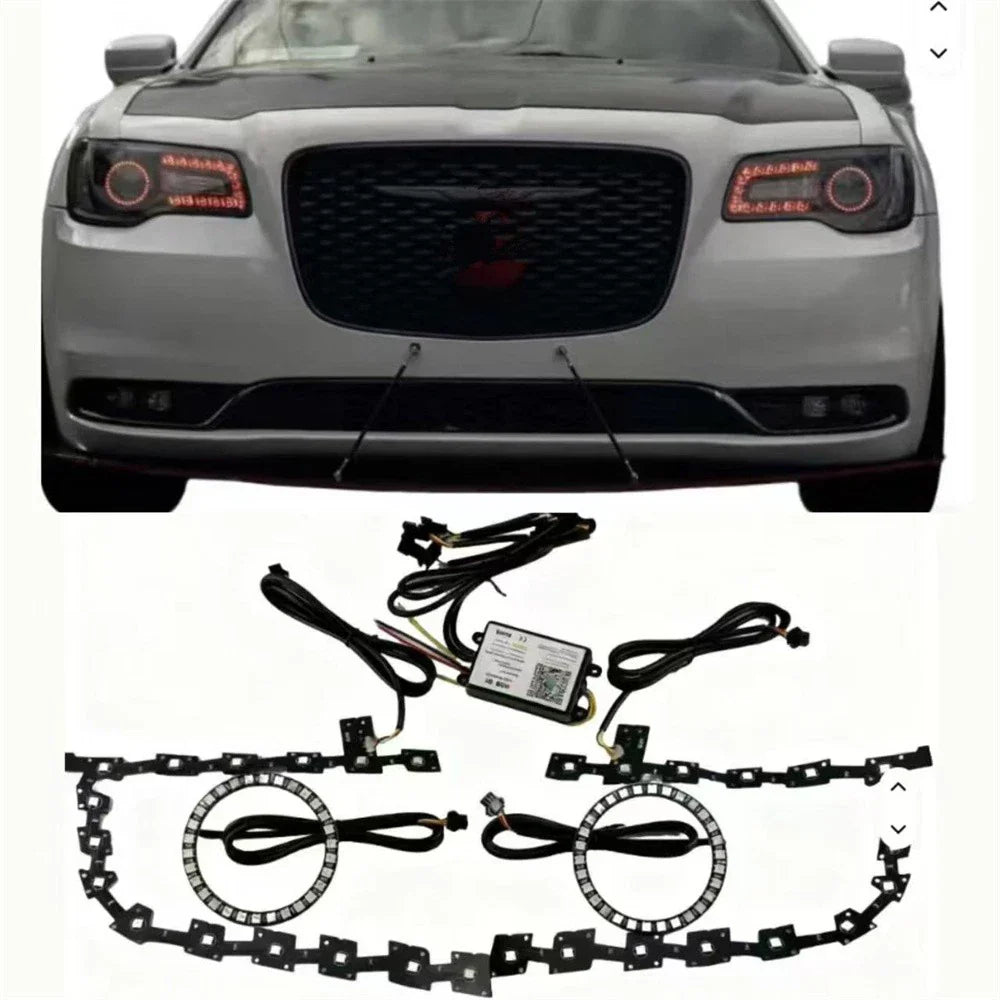 Multicolor LED DRL Boards with Halo Rings for Chrysler