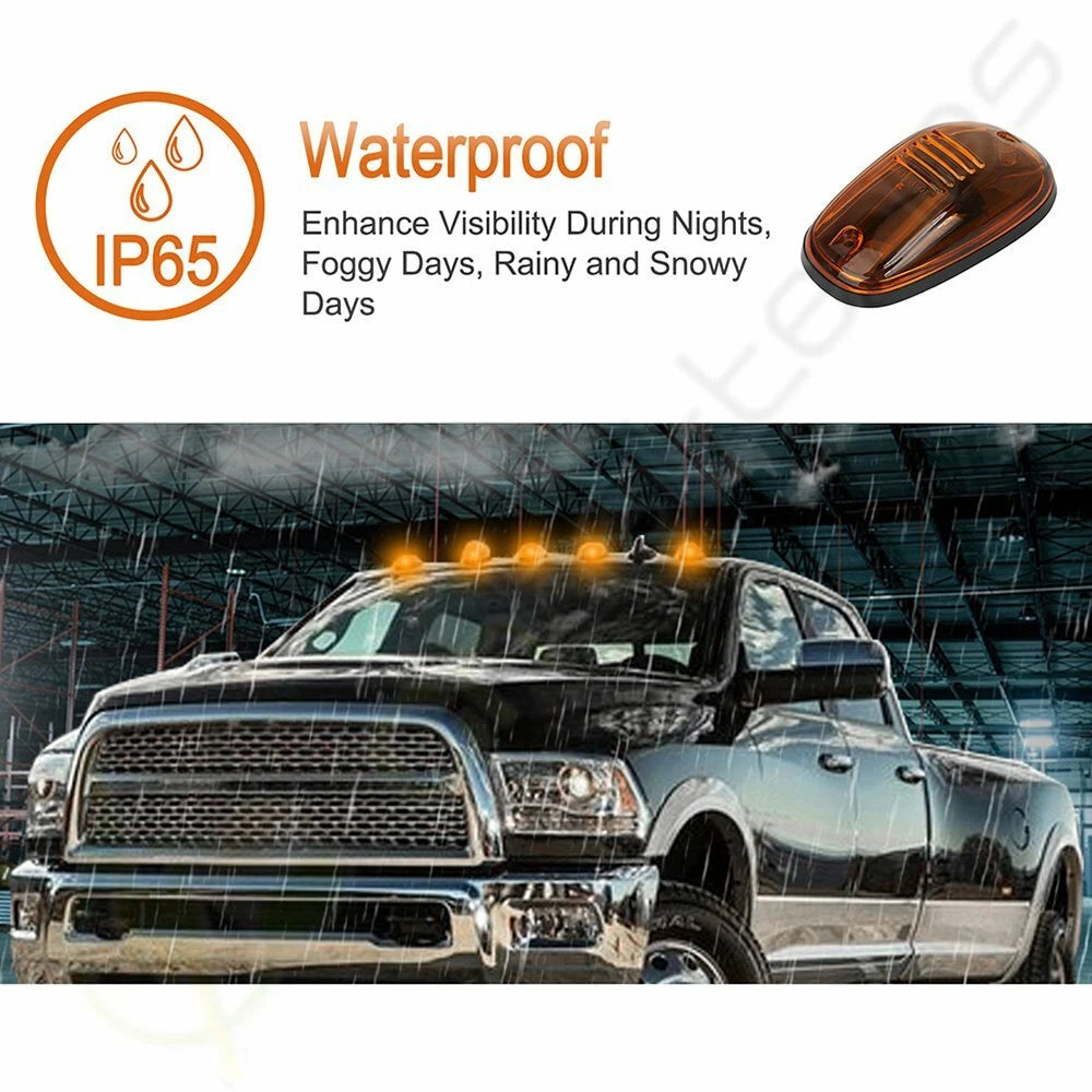 5X 16-3528-SMD Amber Cab Marker Clearance Light for Dodge Ram 1500-5500 (2003–2015)