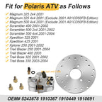 Rear Brake Disc Rotor & Caliper w/Bolt for Polaris Scrambler 400 500 (2001–2004)